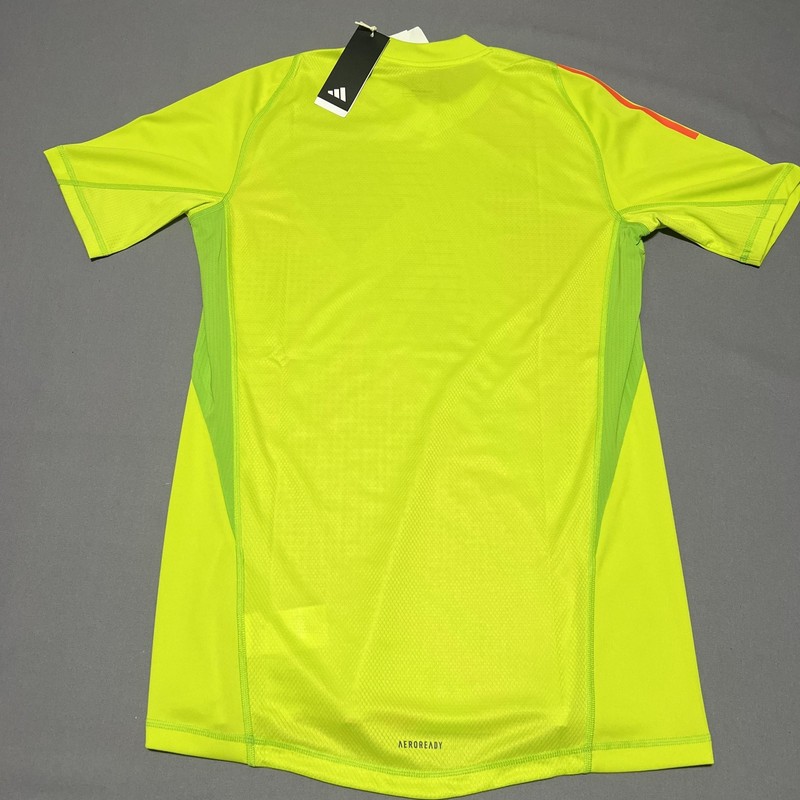 Adidas Shirt Mens L Yellow T24 P GK JSY Jersey Soccer Breathable 100% Polyester gallery