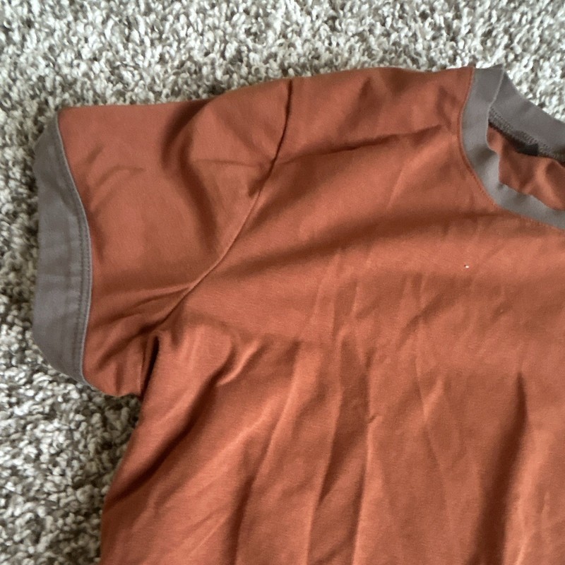 Gymshark Women's Activewear Crew Neck T-Shirt Brown/Gray Breathable Stretch S gallery
