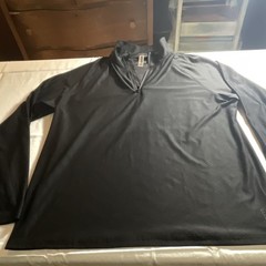 Gerry Men’s Black 1/4 Zip Mock Neck Long Sleeve Polyester Active Top L