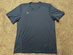 Mountain Hardwear Shirt Mens M Blue Wicked Tech Performance Athletic Outdoor SS