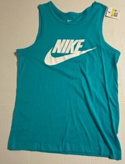 The Nike Tee Tank Top Men’s Size Small Light Blue With White Swoosh Logo New