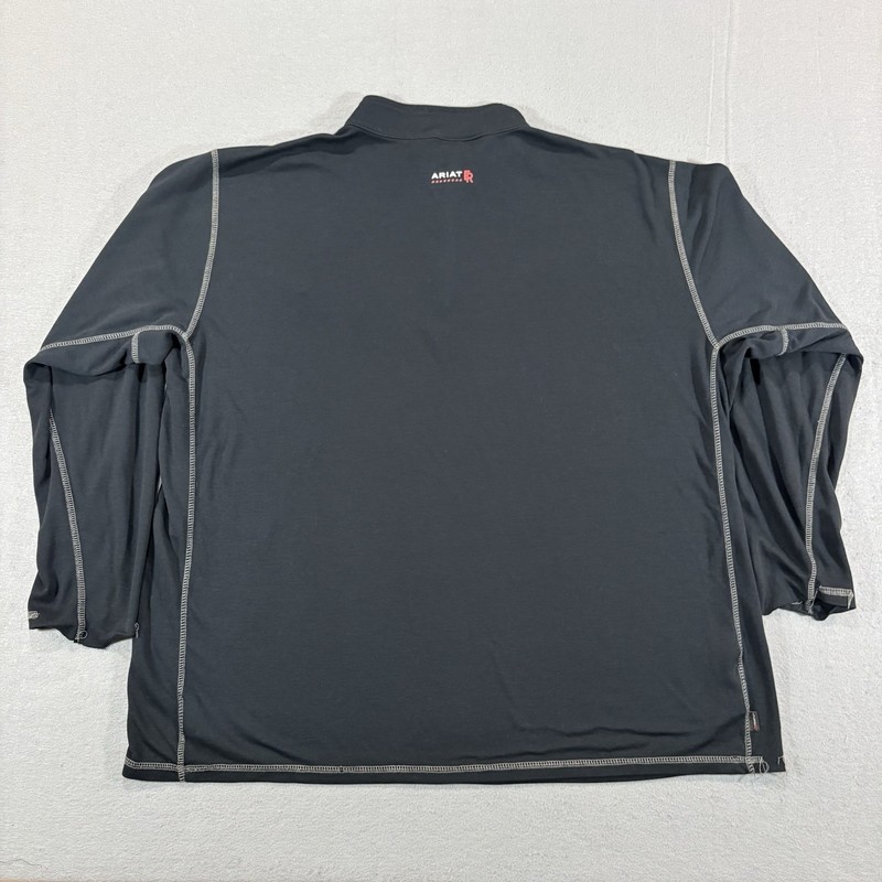 Ariat FR 1/4 Zip Shirt Sz XXL Black Long Sleeve Cat2 Knit Read gallery