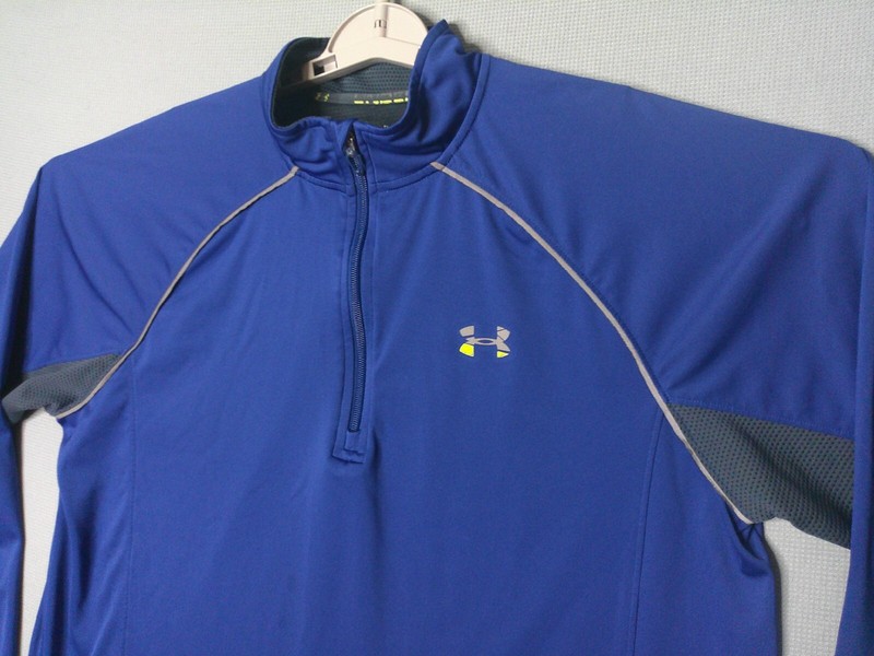 Under Armour Performance Pullover Men XL Blue Gray Breathable All Season 1/2 Zip gallery