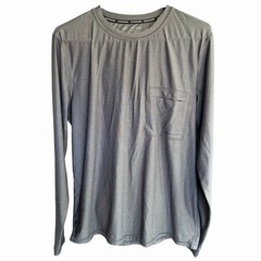 Outerknown Active Apex Grey Long Sleeve Shirt M Performance Pocket Athleisure