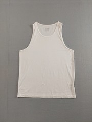 32 Degree Cool Men Tank Top M White Crew Neck Sleeveless Stretch Activewear