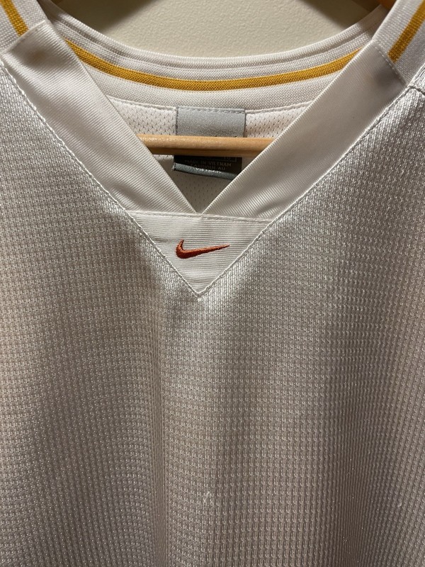 Nike Vintage Y2K Basketball Tank Top Center Swoosh White Orange Sleeveless XL gallery