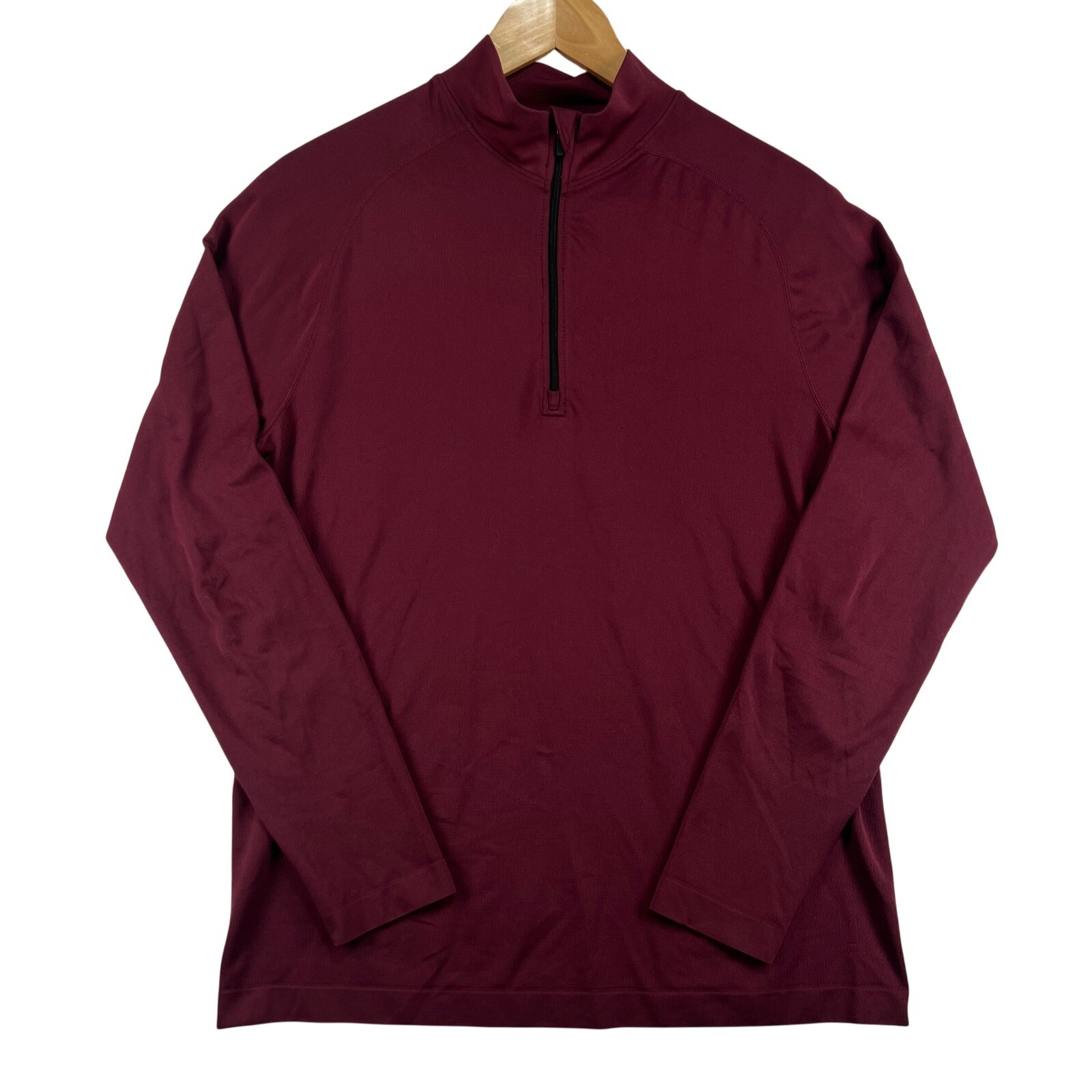 01.ALGO Performance 1/4 Zip Pullover Mens Medium Dark Red Maroon Quick Dry UV gallery