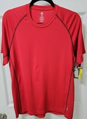 New ADIDAS Climalite Flex 360 Athletic T-Shirt Men’s Logo Red Stetchy Sz Small