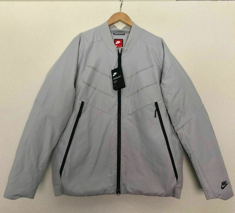 🔥Nike Sportswear Aeroloft Bomber Gray Black Jacket 863726-012 SMALL NWT $325.00 gallery