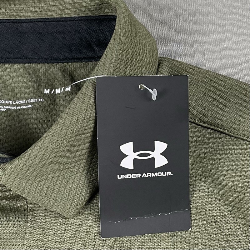 NWT Under Armour Shirt UA Tech Polo Men's M Loose Fit Green Performance Golf NEW gallery