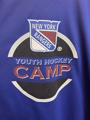 Vintage NHL New York Rangers Hockey Camp Adult Large Blue