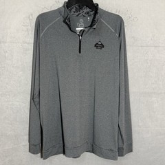 Swannies Quarter Zip Pullover Men’s L Long Sleeve Gray Activewear Top Golf Logo