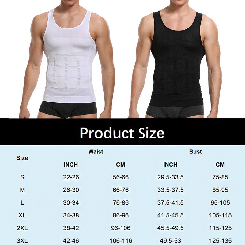 Men Body Shaper Slimming Shirt Compression Vest Elastic Sculpting Slim Shapewear gallery