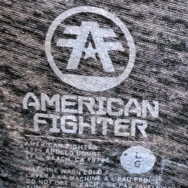 American Fighter Mens Size Large Black Grey T Shirt UFC MMA Training Athletic gallery