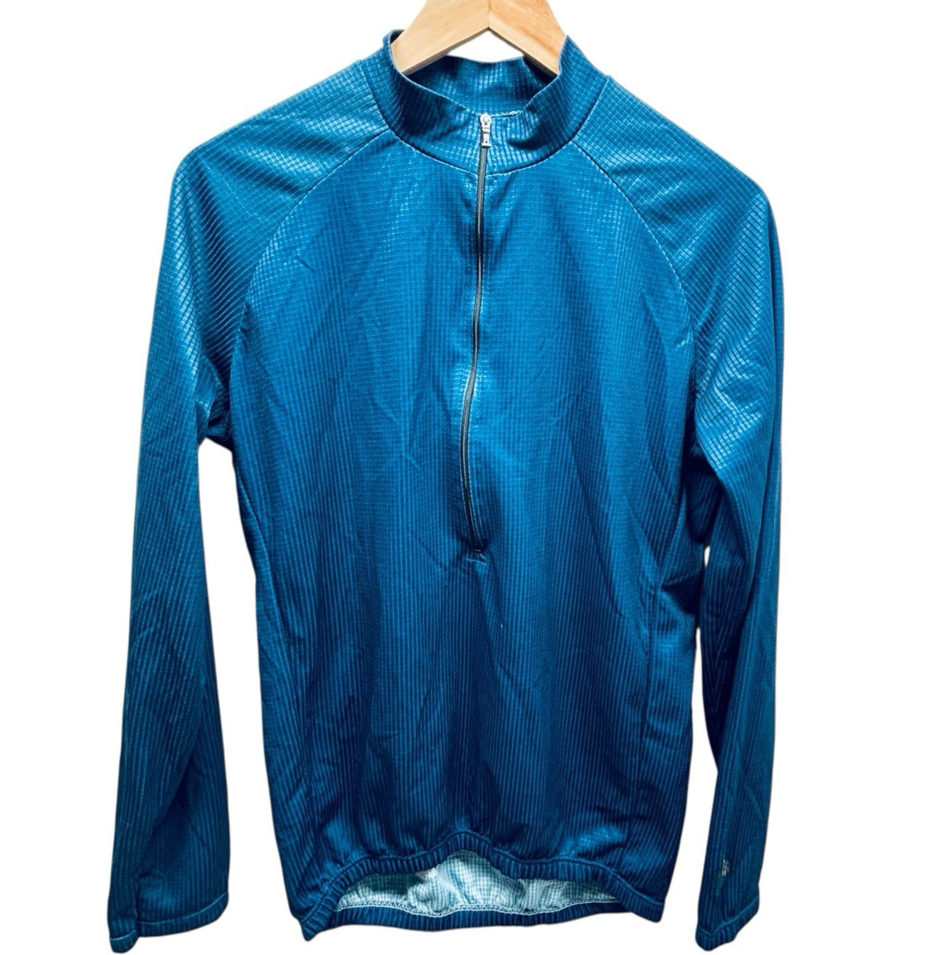 Oakley Software Cycling Jersey Men's XL Blue Techwear Top Italy 3/4 Zip Y2K gallery