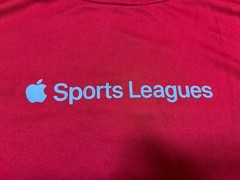 APPLE Sports Leagues Logo Athletic T-SHIRT Medium Dri Fit Red MD Employee Only M