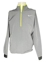 Nike Golf Tour Performance Dri-FIT Half-Zip Pullover – Size M Grey w/neon Green