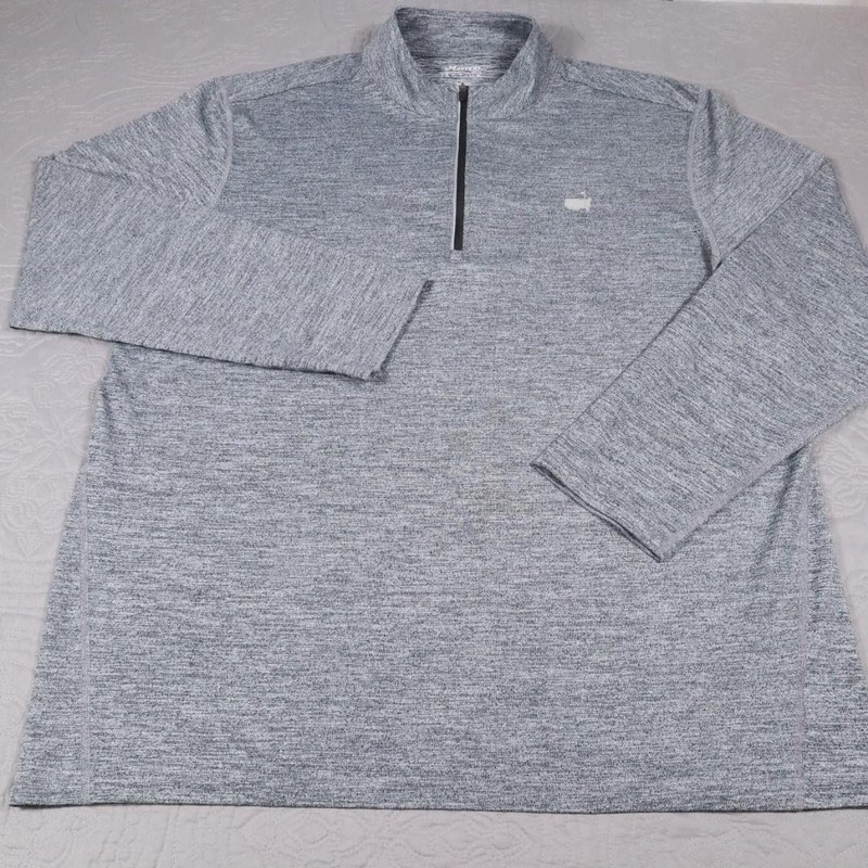 Masters Tech Active 1/4 Zip Pullover Mens XL Gray Golf Lightweight Stretch Top gallery