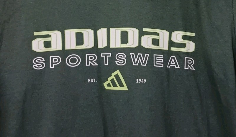NEW Mens Adidas Sportswear Logo Regular Fit Legend Ivy Shirt Medium gallery