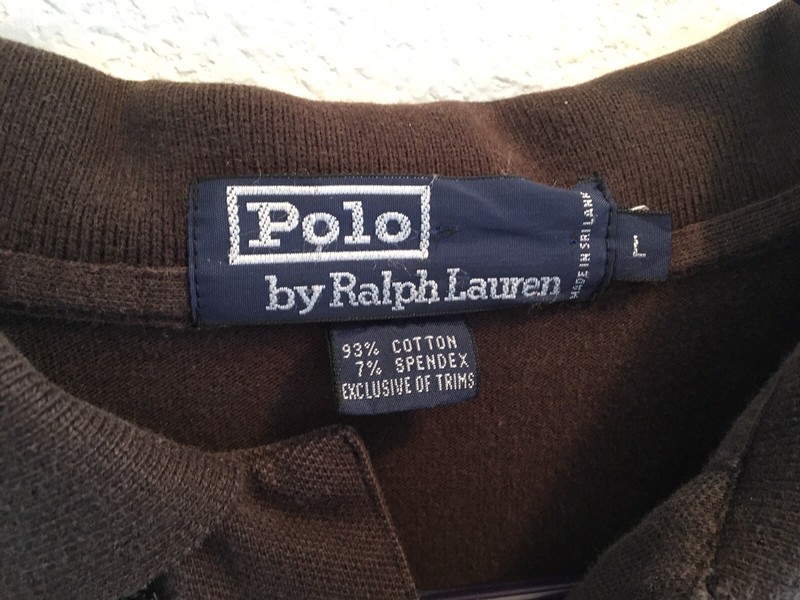 VTG. Polo Ralph Lauren Shirt L Brownish Faded 1/4 Zip Short Sleeve Spellout Rare gallery