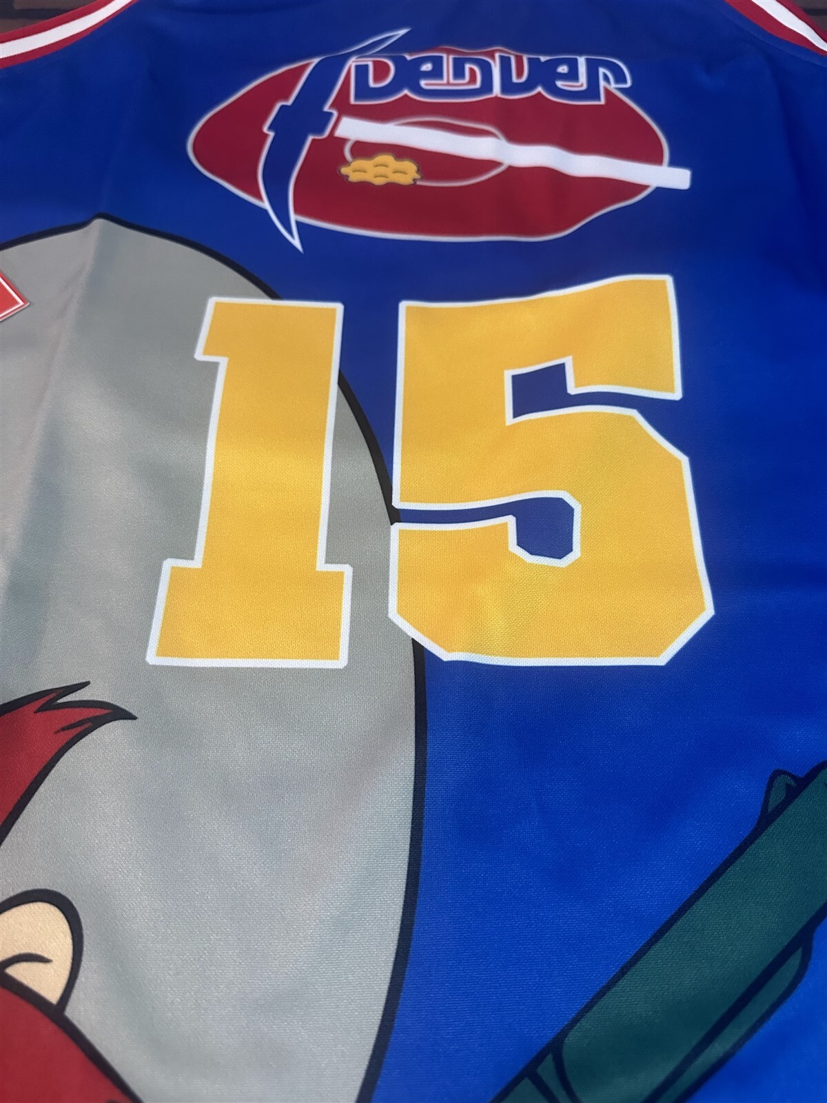 YOSEMITE SAM / DENVER Retro Headgear Classics Basketball Jersey ~Never Worn~ L gallery