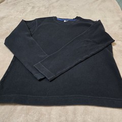 Gap Men’s Large, Black, Heavyweight Rib Knit Cotton Baselayer