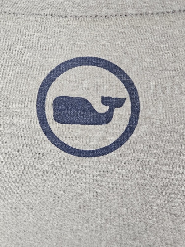 Vineyard Vines Performance Long Sleeve T-Shirt Gray Whale Logo Men's Size Large gallery