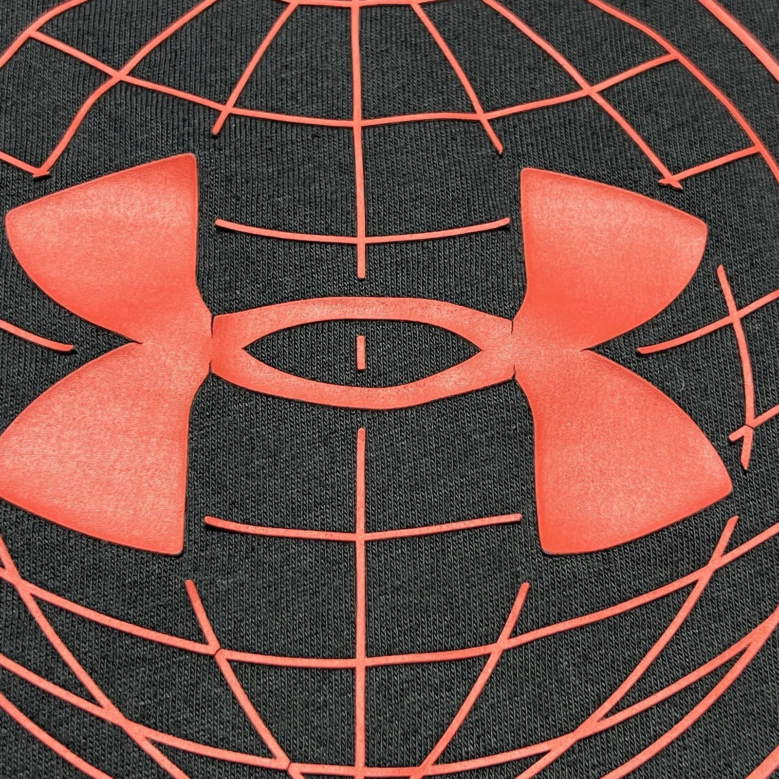 Men's Under Armour Heat Gear Performance Apparel T-Shirt Black~Red Size Large gallery