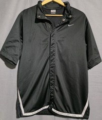 Vintage Nike Shirt Men Medium Black Shooting Jersey Warm Up 90s Grey Tag Hip Hop