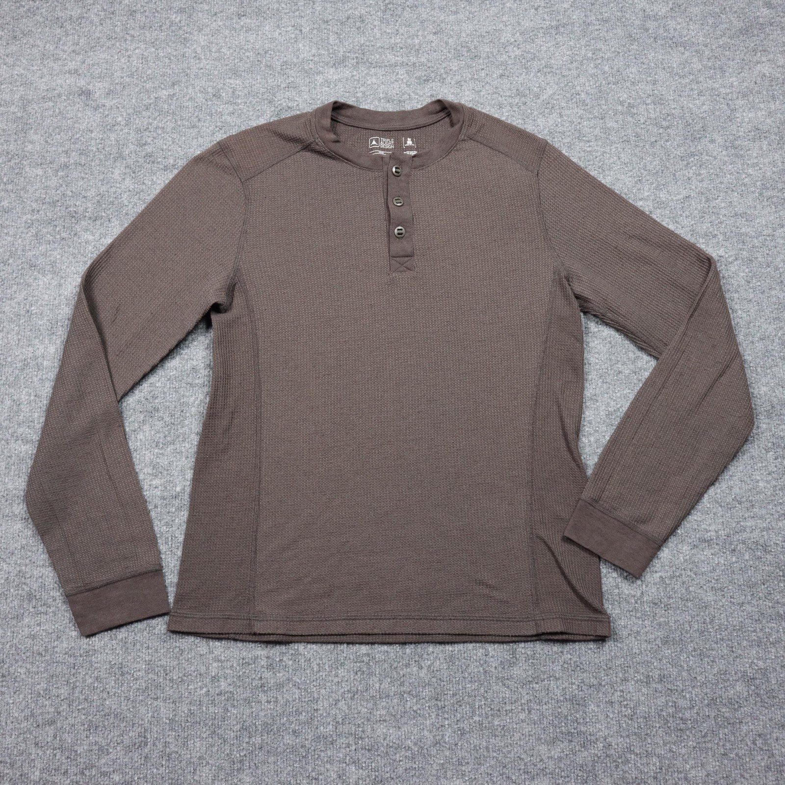 Triple Aught Design Shirt Mens Medium Brown Thermal Henley Base Layer T00657 gallery