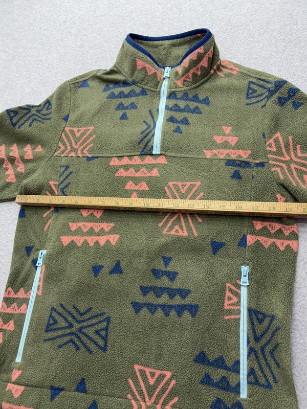 Chubbies Pullover Mens Medium Green Boomshakalaka Fleece Quarter Zip Aztec gallery
