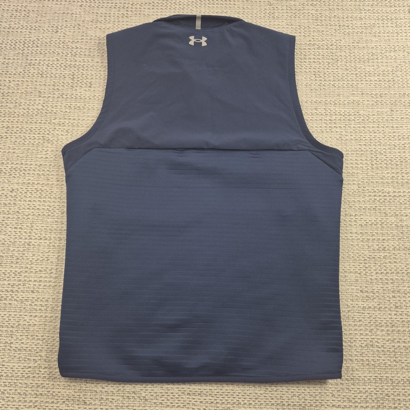Under Armour Golf Vest Performance Pullover Mens Medium Blue 1/4 Zip Sleeveless gallery