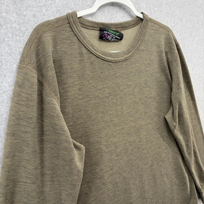 Kenyon Polartec Thermal Shirt Long Sleeve Mens Large Green Base Layer gallery