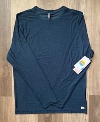 Vuori Long Sleeve Strato Tech Tee Navy Heather Men’s Sz Large V178 NWT