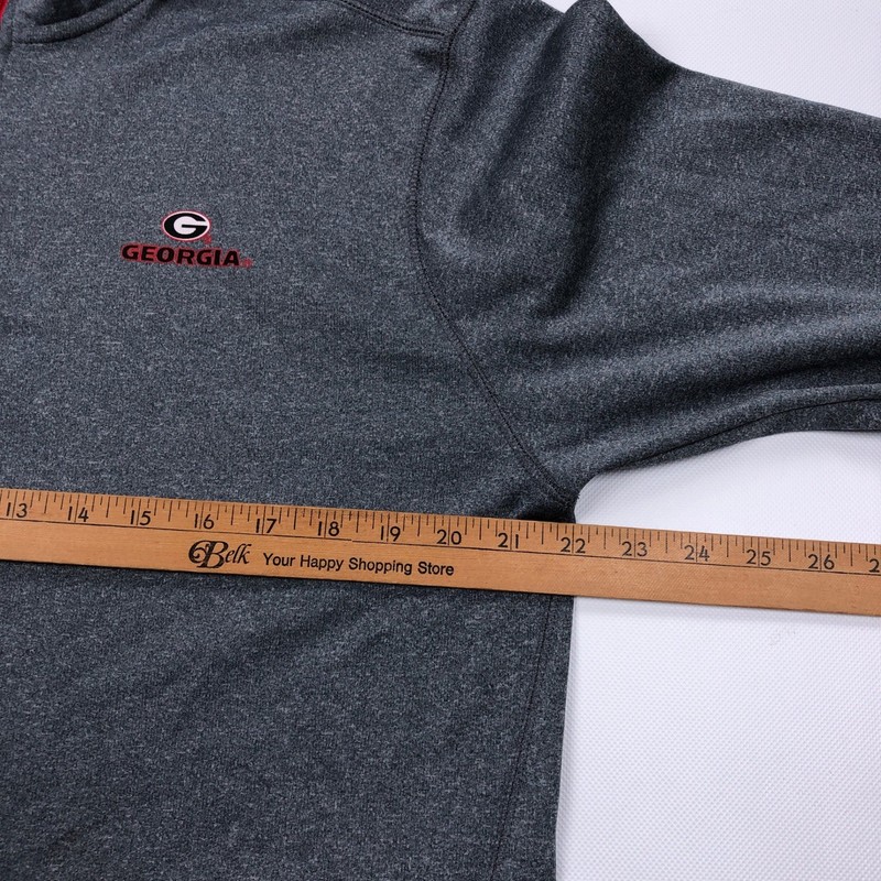 Champion Georgia Bulldogs Mens Large 1/4 Zip Pullover Gray Heather Performance gallery