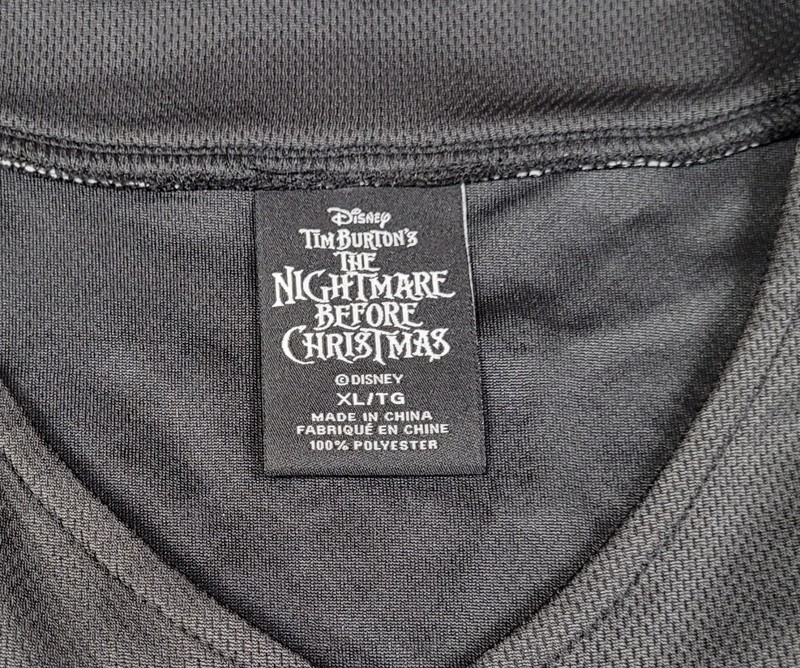 Disney The Nightmare Before Christmas Jack Skellington Baseball Jersey Mens XL gallery