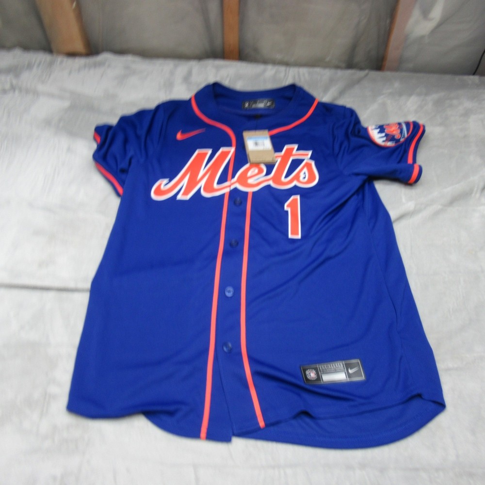 New York Mets Jersey Mens Medium Nike MLB Blue McNeil 1 Baseball Mesh $175 NEW