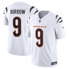 Men’s #9 Joe Burrow Black/Orange/White Player SportShirt Adult – All Stitched