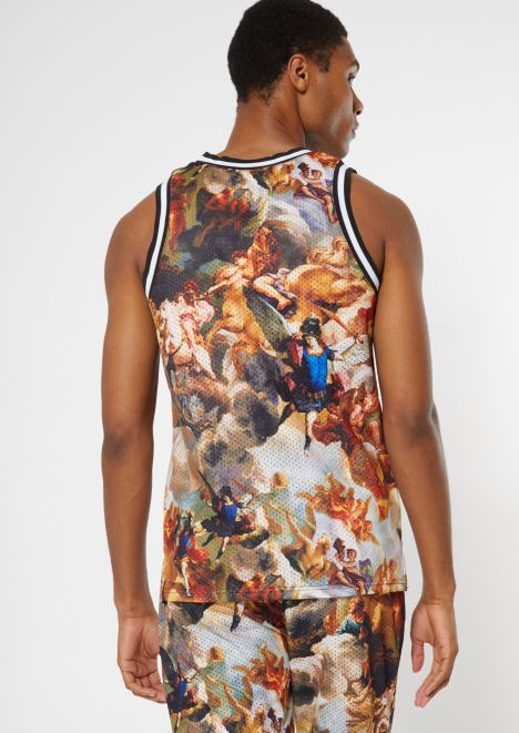 Men's Rebel Angels Artwork Sleveless Basketball Jersey Tank Shirt size 2XL gallery