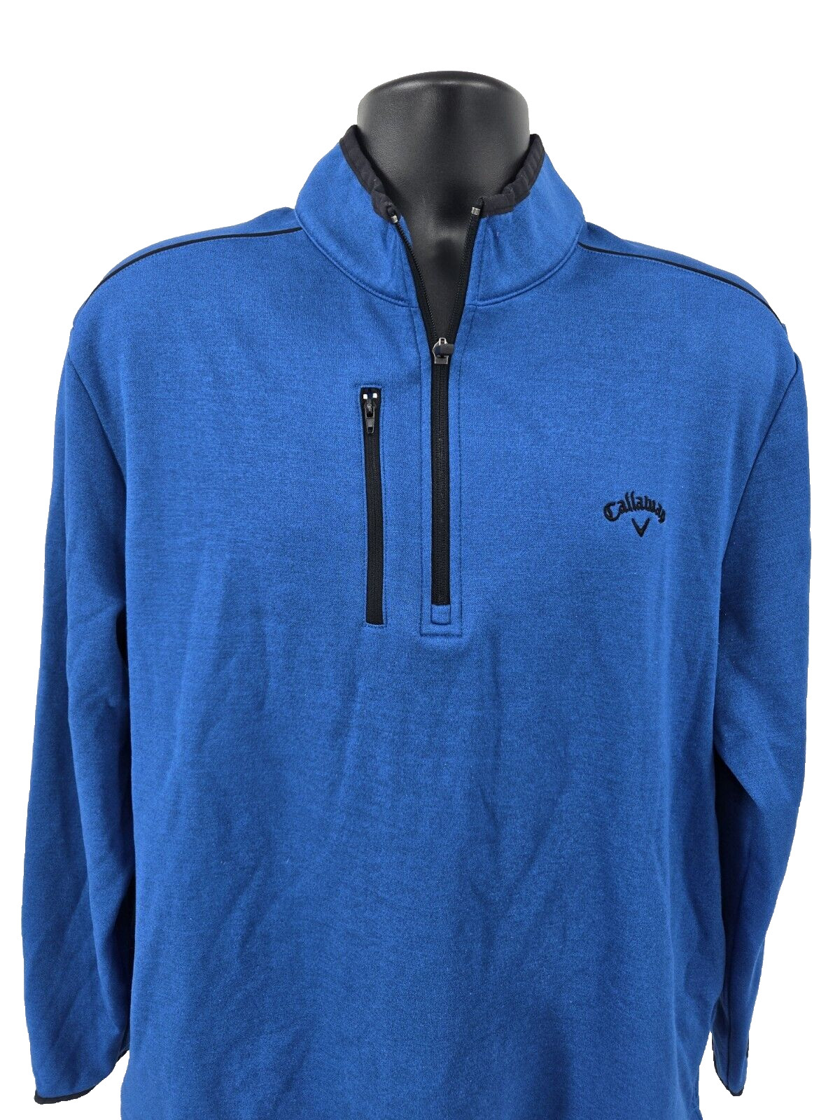 Callaway Golf Pullover Large Blue Pocket Thermal Long Sleeve Active Men gallery