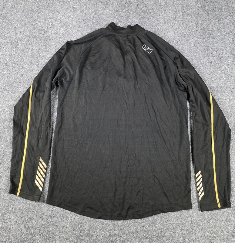 Helly Hansen Mens Base Layer 1/4 Zip Pullover Shirt XL Stretch Black Lightweight gallery