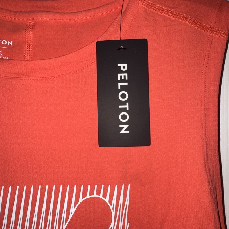 Peloton Men's Tank Top, Orange, Medium, New! Retail $50 gallery