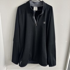 Champion Pullover Mens 2XL Black 1/4 Zip Powertrain Warm Control Athletic