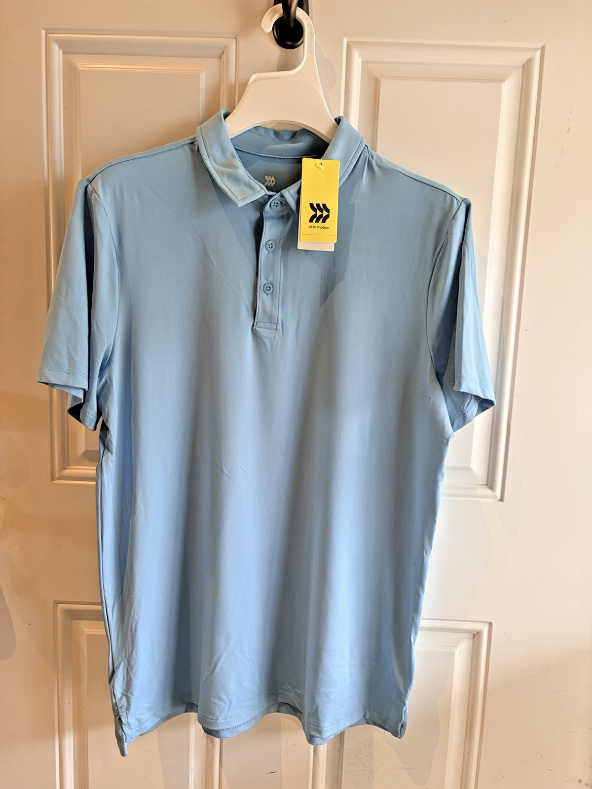 All In Motion Jersey Polo Moisture Wicking - Light Blue - Men's Size M gallery