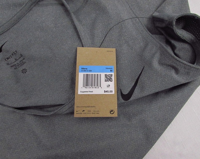 Nike Men's M Dri-FIT Training Basketball/Gym Tank Top Gray DV9813-084 NWT. gallery