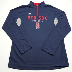 Adidas Men’s Extra Large s Boston Red Sox MLB 1/4 Zip Pullover Jacket Navy Blue
