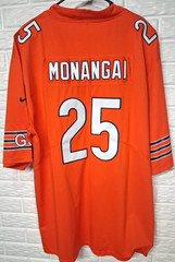 Kyle Monangai #25 Chicago Bears ORANGE Stitched Football Jersey 3XL “DA BEARS!!”