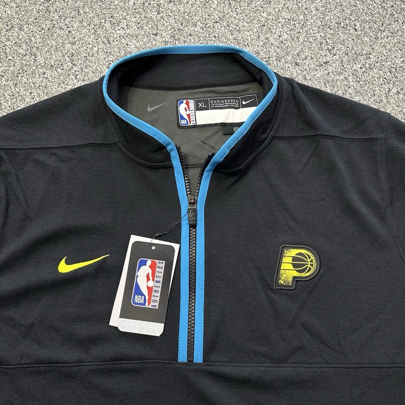 Nike Indiana Pacers 1/4 Zip Pullover Mens XLT NBA Coaches City Edition FD9144 gallery
