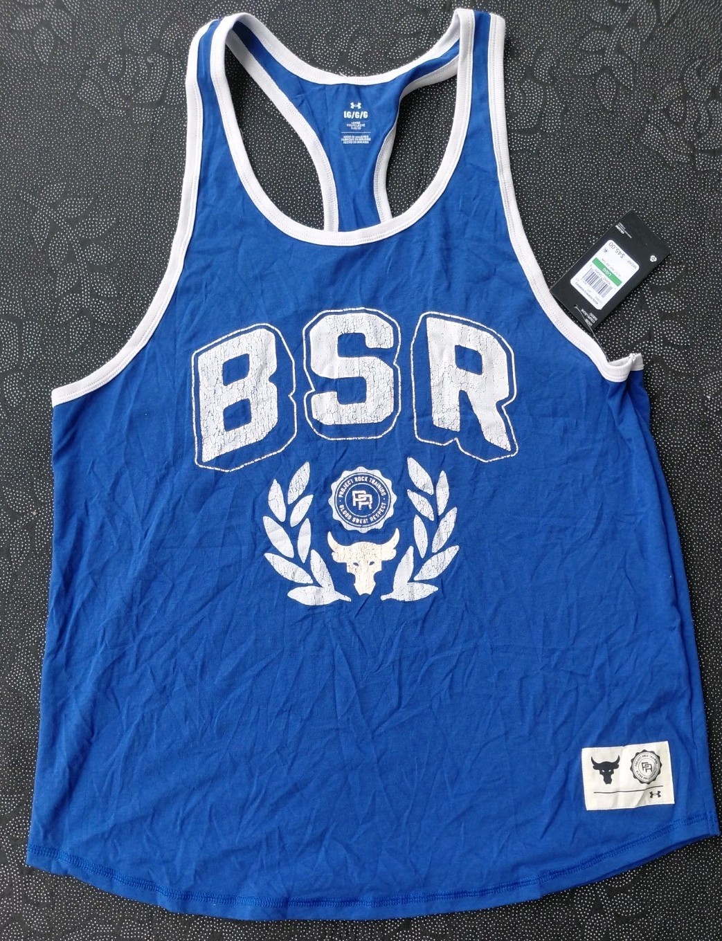 Under Armour Project Rock BSR Tank Blue Men L 1376942 Muscle Training Top gallery