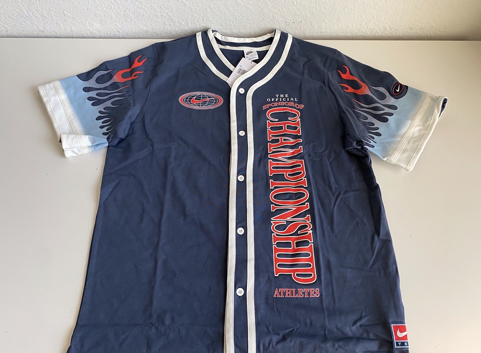 Nike Sportswear Championship Blue Flame Ombre Jersey DV9642-437 Men’s Size 2XL gallery